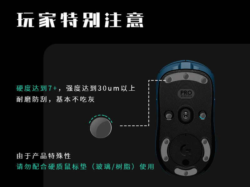 鼠標玻璃腳貼、腳墊