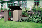 Keter Store It Out MAX Horizontal Durable Resin Outdoor Storage Shed With Heavy Duty Floor And Locking Latch And Double Doors