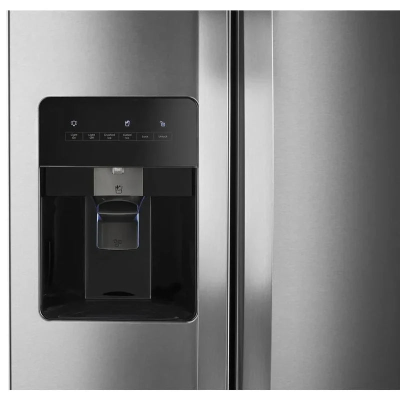 36-inch Wide Side-by-Side Refrigerator, 24 Cu. Ft. Stainless Steel