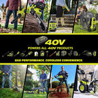 Ryobi 40V HP Brushless 21-in Self-Propelled Awd Lawn Mower, Whisper Series, Includes, 2 6.0Ah Batteries And Charger
