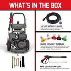 PowerSmart 3200PSI Gas Pressure Washer With 5 Nozzles And Soap Tank