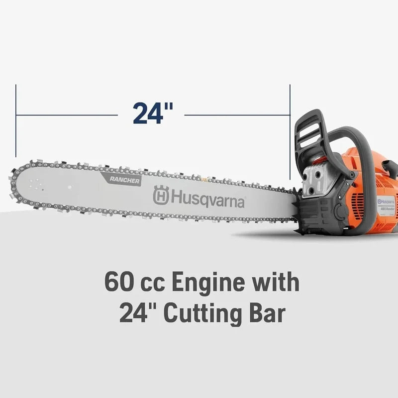 460 Rancher Gas Chainsaw, 60.3-cc 3.6-HP, 2-Cycle x-Torq Engine, 24 In. Bar, For Wood Cutting