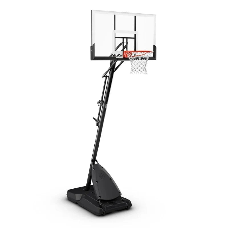 Spalding 54-inch Shatterproof Polycarbonate Exacta Height Basketball Hoop System, Portable