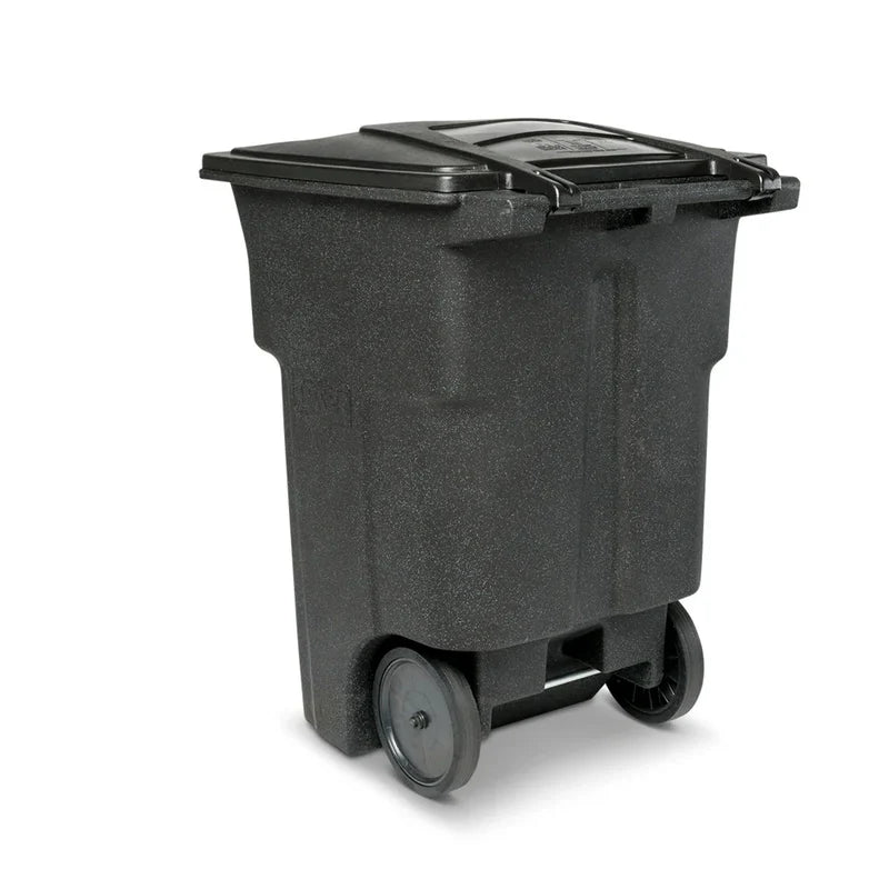 Toter 96 Gallon Trash Can With Smooth Wheels And Lid