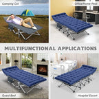 Slsy 2 Pack Folding Bed Cot With 3.3 In. 2 Sided Mattress, 75 In. 28 In. Folding Camping Cots With Carry Bag, Portable Sleepi