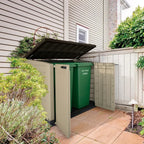Keter Store It Out MAX Horizontal Durable Resin Outdoor Storage Shed With Heavy Duty Floor And Locking Latch And Double Doors