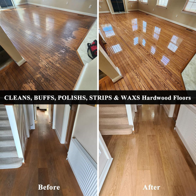 Commercial Floor Scrubber With Brushes And Pads, Heavy Duty Buffer And Cleaner For Tile And Grout