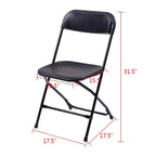 Ktaxon 6 Ft. White Folding Table And 10 Pack Folding Chairs Black, Plastic Table And Chair Set