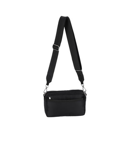 East/West Phone Crossbody - Black solid view 3