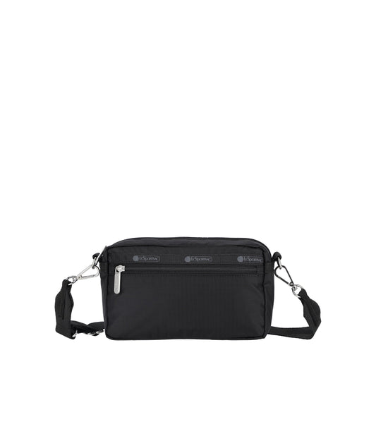 East/West Phone Crossbody - Black solid