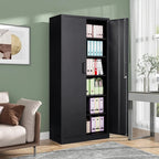 Sisesol 71 In. Metal Garage Storage Cabinet With 2 Doors