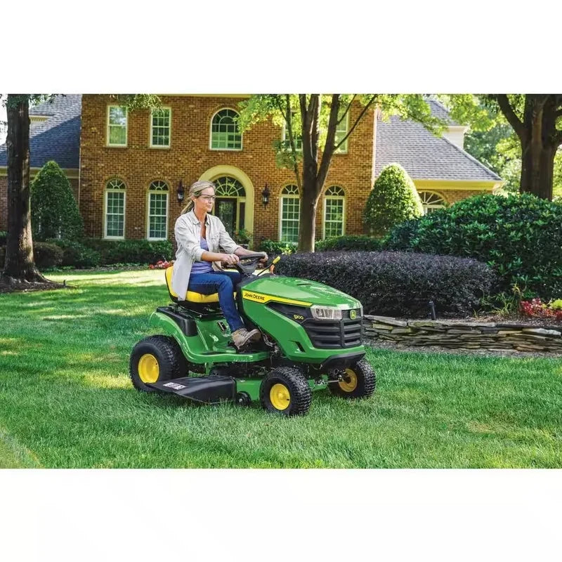 John Deere S100 Ride-On Lawnmower, 107 Cm, 42 In. Cutting Width, 17.5 Hp Petrol Hydrostatic Drive