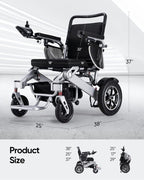 Electric Wheelchair, 25 Miles Longer Range, Foldable Power Wheelchair For Adults Seniors, 500W Dual Motors
