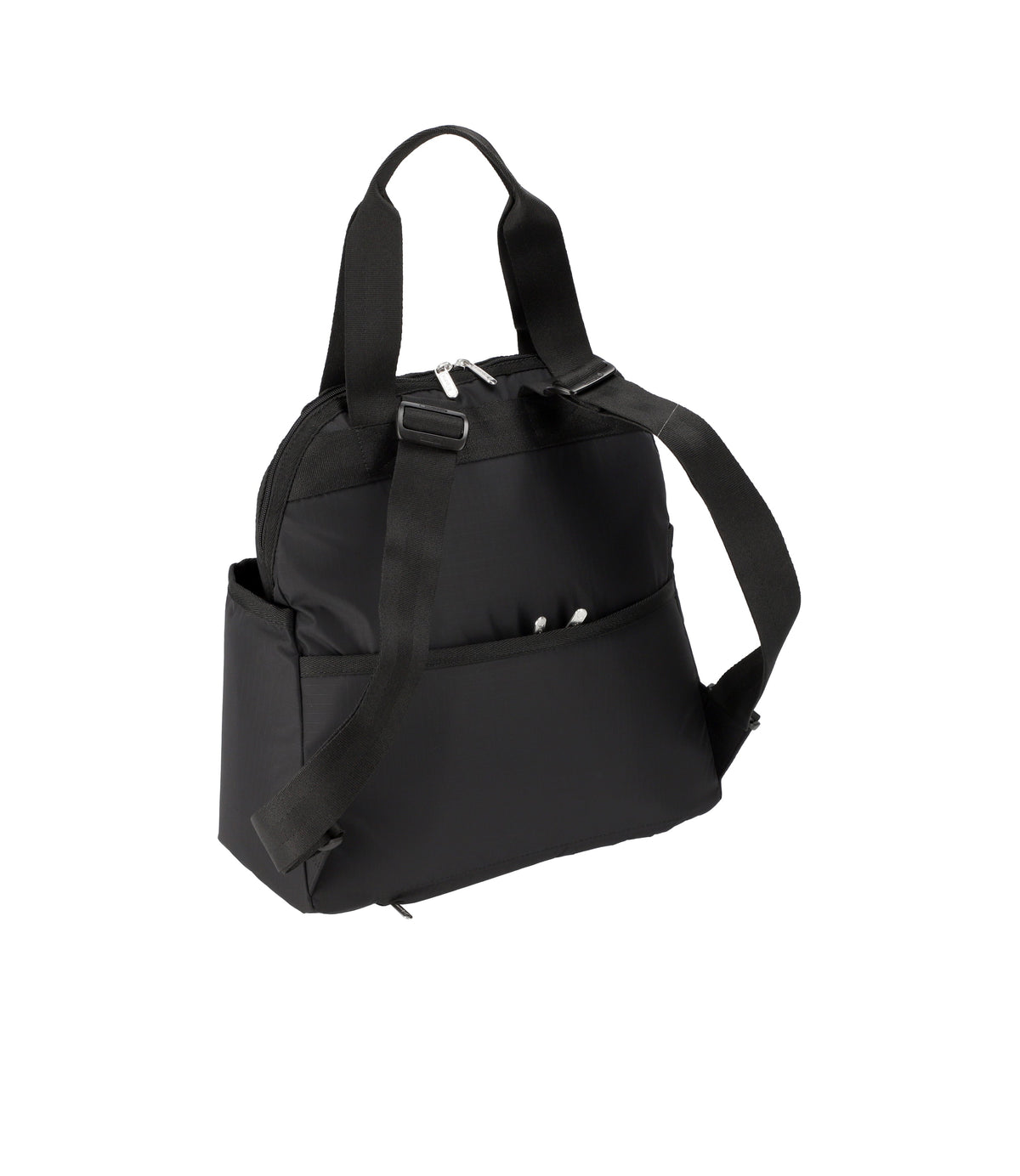 Double Trouble Backpack - Black solid view 3