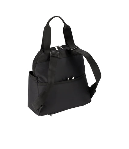 Double Trouble Backpack - Black solid view 3