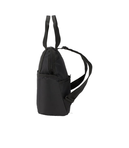 Double Trouble Backpack - Black solid view 4