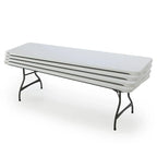 Lifetime 4-Pack Commercial Stackable Folding Table 8 Ft.- White, 80344