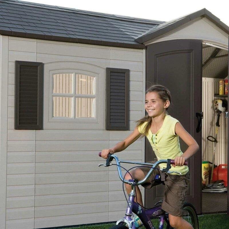 Side Entrance, 4.57 M W x 2.44 M D, Plastic Tool Shed