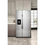 36-inch Wide Side-by-Side Refrigerator, 24 Cu. Ft. Stainless Steel