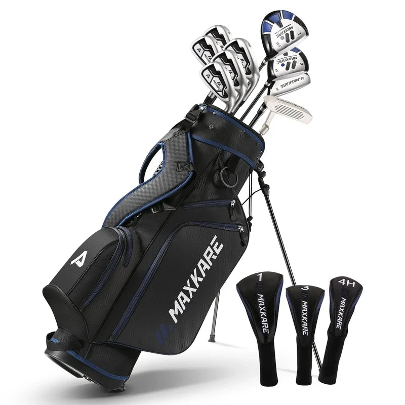 MaxKare Complete Golf Clubs Set Golf Men's Regular 13-Piece Complete Set Includes Driver, Fairway Wood, Hybrids, 6-9 Irons, P