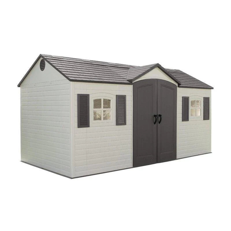 Side Entrance, 4.57 M W x 2.44 M D, Plastic Tool Shed