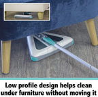 Zippi Sweeper Max, Powerful And Lightweight Sweeper For Carpet Hardwood And Tile Triangular Design Allows For Sweeping In Cor