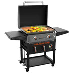 Blackstone 2-Burner 28 In. Griddle With Electric Air Fryer And Hood