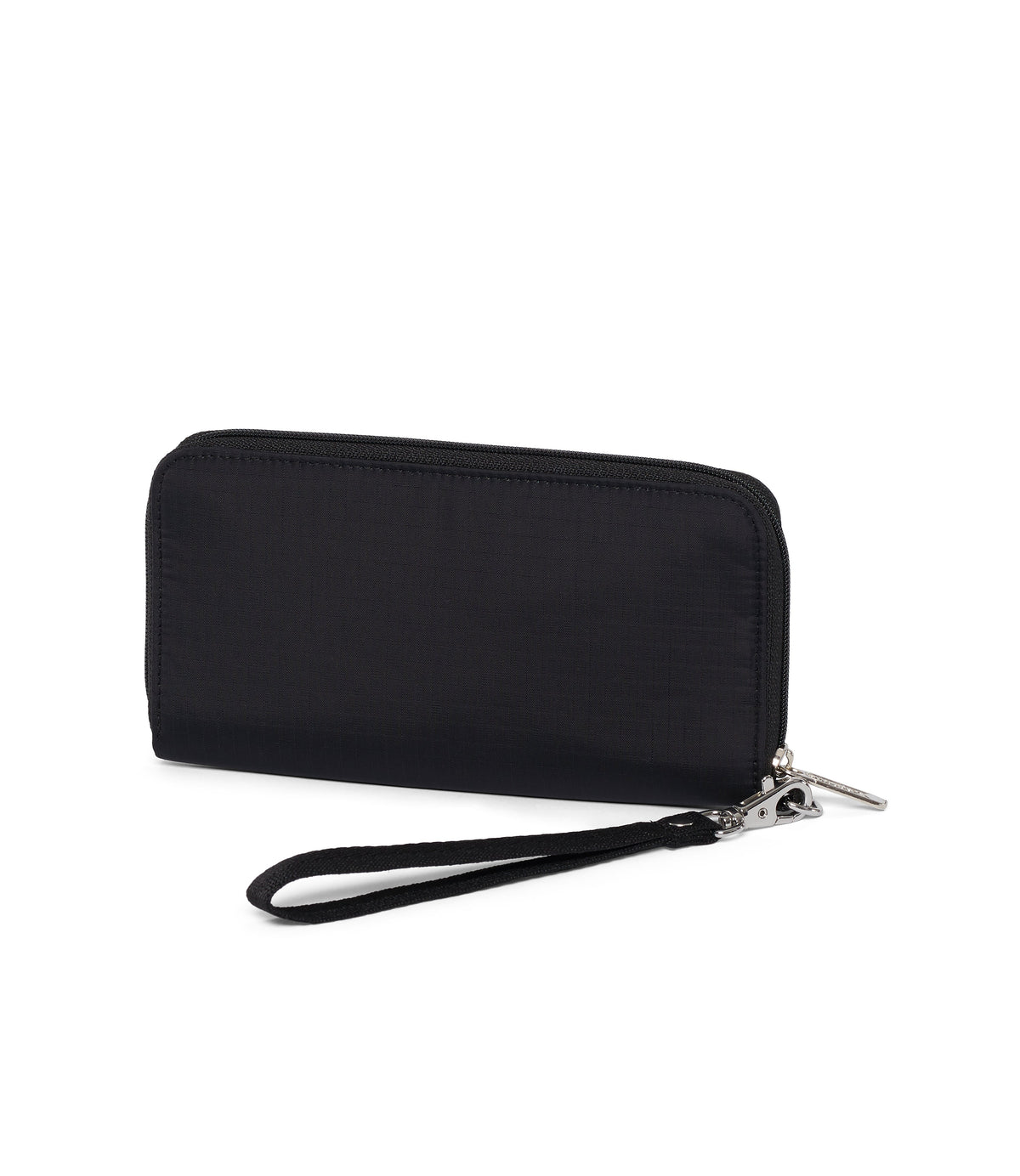 Tech Wallet Wristlet - Black solid view 3