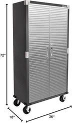Seville Classics UltraHD Steel Storage Cabinet, 36 In.W x 18 In.D x 72 In.H