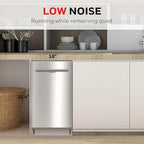 Honeywell 18 In. Dishwasher With 8 Place Settings, 6 Washing Programs, Stainless Steel Tub, UL/Energy Star, Stainless Steel
