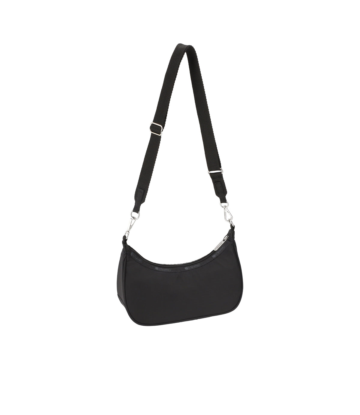 Small Convertible Hobo - Black solid view 2