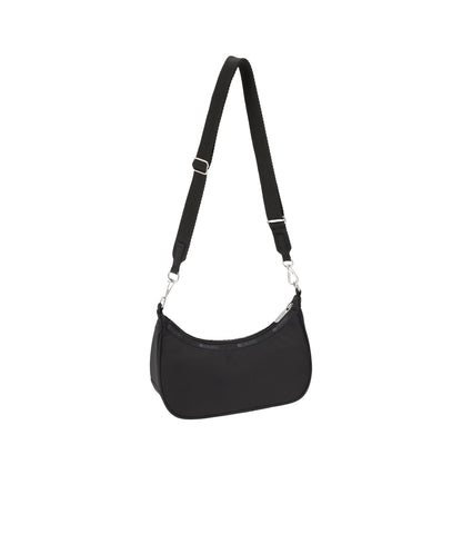 Small Convertible Hobo - Black solid view 2
