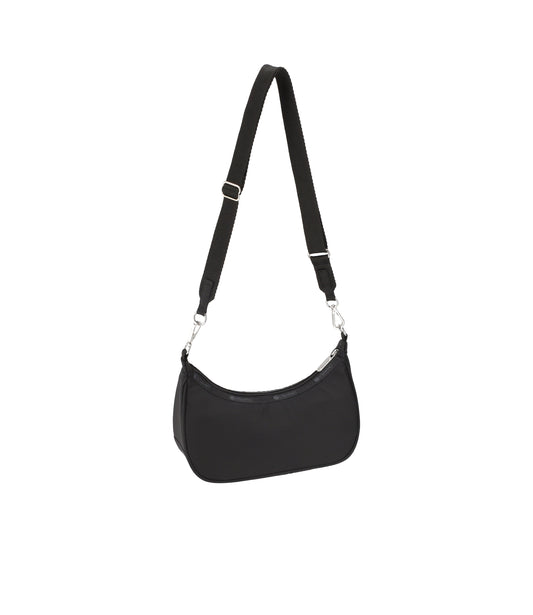 Small Convertible Hobo - Black solid view 2