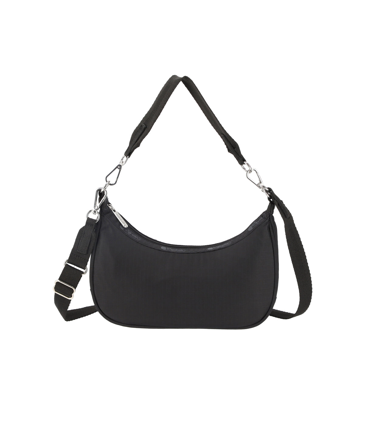 Small Convertible Hobo - Black solid