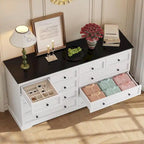 10 Drawers Dresser 55 Large Drawers Wood Dressers And Chest Of Drawers