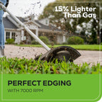 Greenworks 60V 8 In. Brushless Cordless Edger, 2.0 Ah Battery And Charger Included
