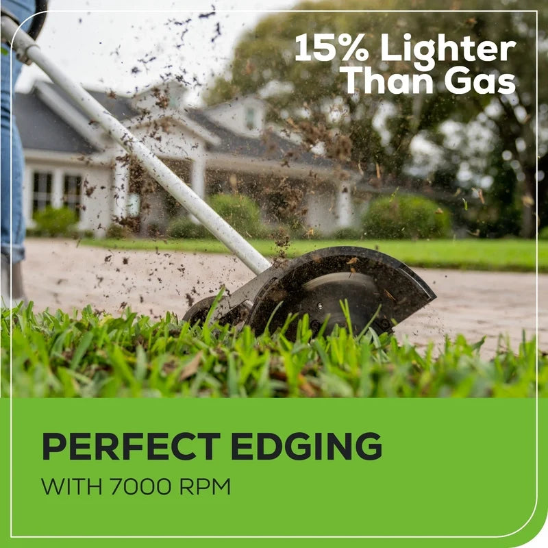 Greenworks 60V 8 In. Brushless Cordless Edger, 2.0 Ah Battery And Charger Included