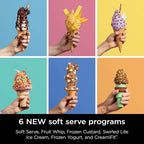 Ninja Swirl By CREAMi Ice Cream And Soft Serve Maker, Sorbet, Milkshake, Frozen Yogurt, Low Calories Program And More, 13-in-