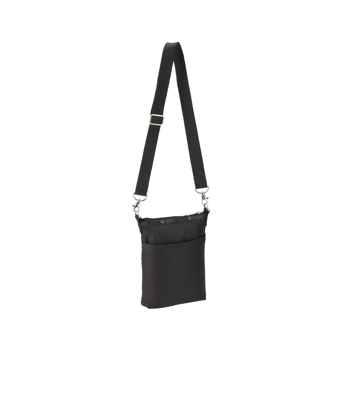 3-Zip Crossbody - Black solid view 3