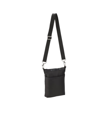 3-Zip Crossbody - Black solid view 3