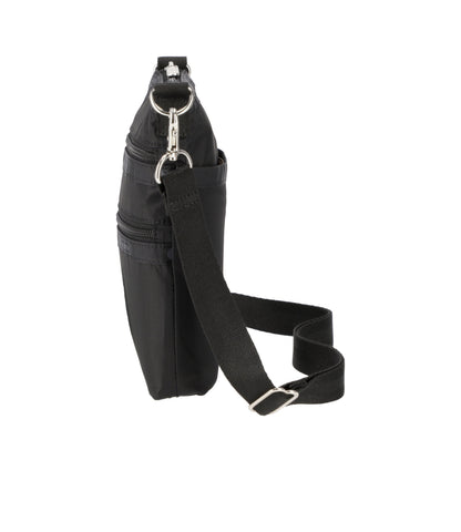 3-Zip Crossbody - Black solid view 4