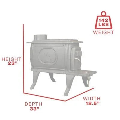 900 Square Feet EPA-exempt Cast Iron Stove