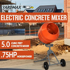 Yardmax YM0146 5.0 Cu. Ft. Concrete Mixer
