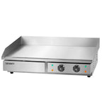 Devanti 73cm Commercial Electric Griddle Bbq Grill Plate 4400W Silver