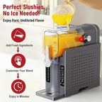 Slushie Machine, No Ice Needed All-in-One Slushy Maker For Home, Real-Time Temp Display, Auto-Clean, 6 Preset, Frozen Margari