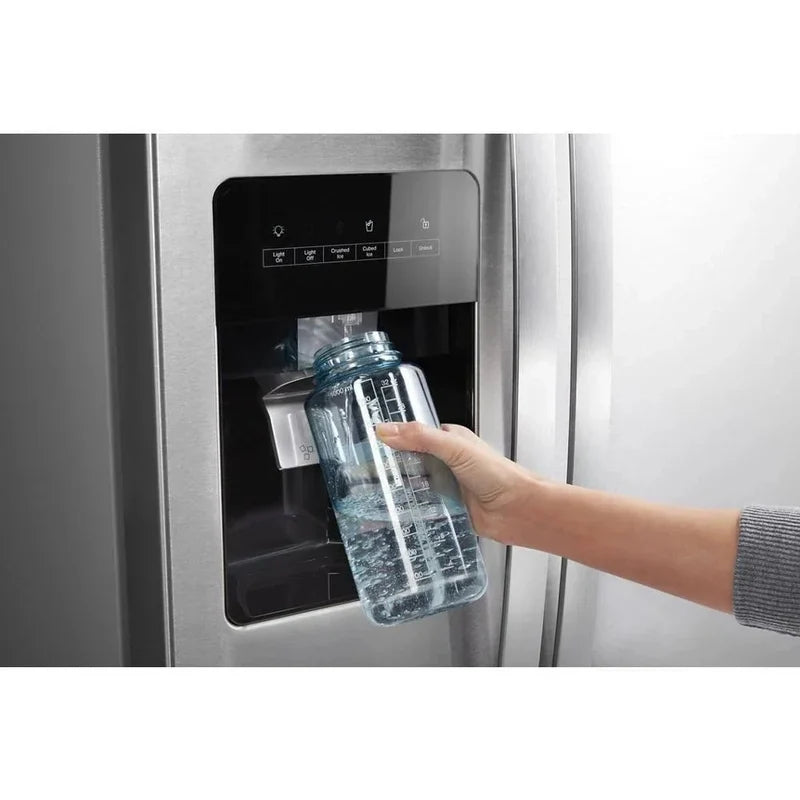 36-inch Wide Side-by-Side Refrigerator, 24 Cu. Ft. Stainless Steel