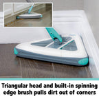 Zippi Sweeper Max, Powerful And Lightweight Sweeper For Carpet Hardwood And Tile Triangular Design Allows For Sweeping In Cor