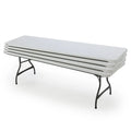 Lifetime 4-Pack Commercial Stacking 8 Ft. Folding Table, White, 80344