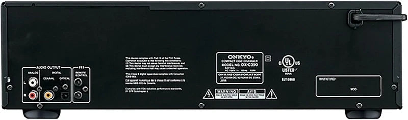 Onkyo DXC390 6 Disc CD Changer, Black