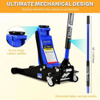 4-Ton Floor Jack, Low Profile Car Jack, Heavy-Duty Trolley Jack Car Lift With Dual Pump Pistons, Lifting Range 4 In.-21 In.